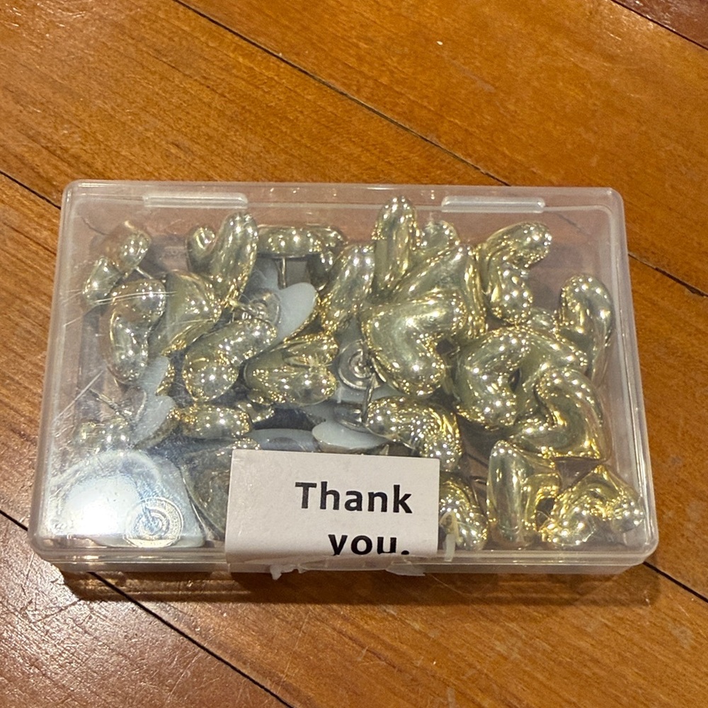 Gold Metallic Heart Embellishments - Pack